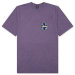 Cross Dot Pigment Dyed Tee - Grape