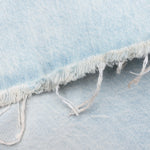 Cutted Belt Low Rise Denim Shorts - Pale Blue