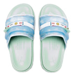 J Balvin x Super Play SP Sandals - Celestine Blue/White/Enamel Green