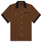 Daisy Bowling Button Down - Brown