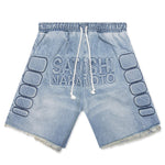 Denim Moto Short - Blue Denim