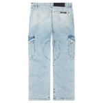 Denim Track Logo Cargos - Light Wash