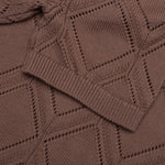 Diamond Knit Polo - Brown