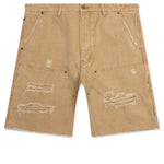Ryan Double Knee Shorts - Washed Brown