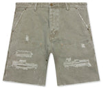 Ryan Double Knee Shorts - Washed Olive