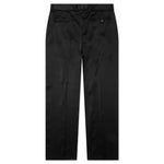 Double Pleat Shiny Trouser - Black
