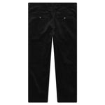 Double Pleated Corduroy Trousers - Black