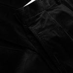 Double Pleated Corduroy Trousers - Black