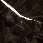Double Pleated Corduroy Trousers - Brown