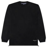 Drawstring Knit Sweatshirt - Black
