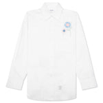 Oversized L/S Shirt w/ All Over Embroidery - White