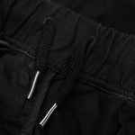 Elasticated Wait Zip Off Denim Pants - Black