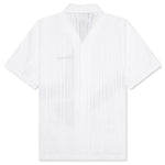 Embroidered Bowling Shirt - Antique White