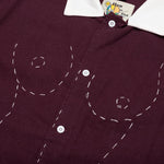 Embroidered Figure Shirt - Wine