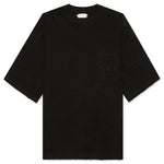 Embroidered Pocket Tee - Black