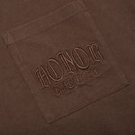 Embroidered Pocket Tee - Brown