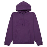 Embroidered Relaxed Hoodie - Purple
