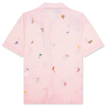 Embroidery Motifs Logo S/S Shirt - Light Pink