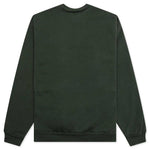 Embroidery Script Logo Crewneck - Forest Green
