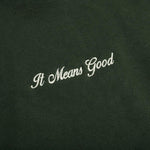 Embroidery Script Logo Crewneck - Forest Green