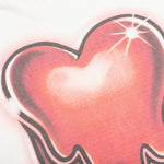 Airbrush Heart Logo L/S Tee - White