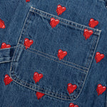 Logo Pattern Denim Pants - Washed Blue
