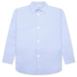 Enamel Button Oversized Shirt - Light Blue