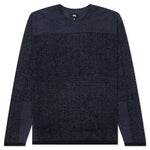 Engineered Panel Sweater - Navy