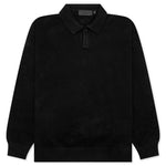Essentials Knit Polo - Jet Black