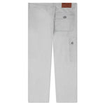 Face Embroidered Denim Pants - Grey