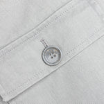 Face Embroidered Denim Pants - Grey