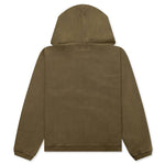 Faded Graphic Zip Hoodie - Olive