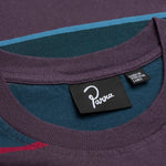 Fast Food Logo Striped T-Shirt - Aubergine