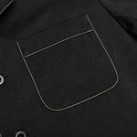 Faux Suede Jacket - Black