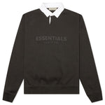 Waffle Henley Rugby - Off Black
