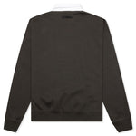 Waffle Henley Rugby - Off Black