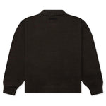 Knit L/S Polo - Off Black