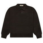 Knit L/S Polo - Off Black