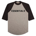 Essentials Kid's 3/4 Sleeve Baseball Tee - Dark Oatmeal
