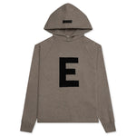 Essentials Kid's Big E Knit Hoodie - Dark Oatmeal