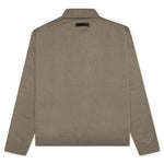 Essentials Knit L/S Polo - Oak