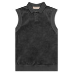 Essentials Women's Velour Sleeveless Polo - Iron