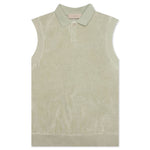 Essentials Women's Velour Sleeveless Polo - Seafoam