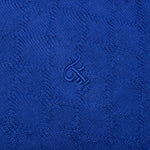 Hogan Pointelle Raglan Sleeve Sweater Polo - Indeevar Blue