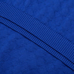Hogan Pointelle Raglan Sleeve Sweater Polo - Indeevar Blue