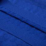 Hogan Pointelle Raglan Sleeve Sweater Polo - Indeevar Blue