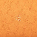Hogan Pointelle Raglan Sleeve Sweater Polo - Jasper Orange