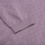 Hogan Pointelle Raglan Sleeve Sweater Polo - Mauve