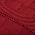 Palmer Checked L/S Sweater Polo - Sunday Red