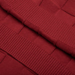 Palmer Checked L/S Sweater Polo - Sunday Red